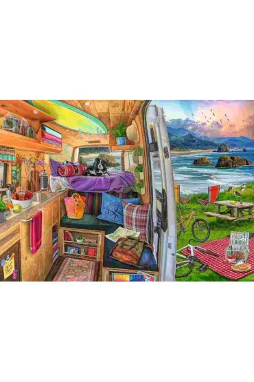 Puzzle 1000 el. Widok z kampera Ravensburger