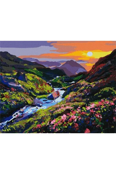 Ideyka Malowanie po numerach - �witanie w g�rach 40x50cm