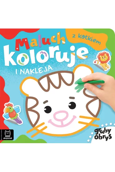MALUCH KOLORUJE I NAKLEJA Z KOTKIEM. GRUBY OBRYS