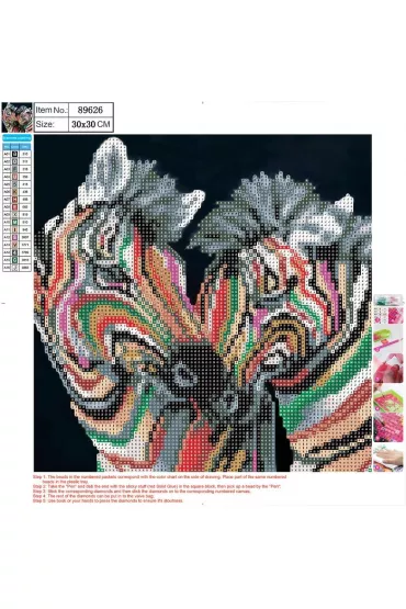 Centrum Mozaika diamentowa - Zebra 30x30cm