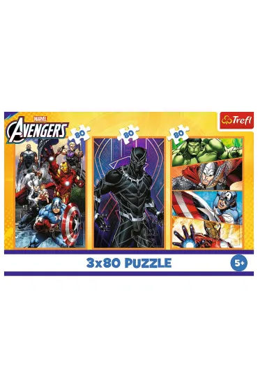 Puzzle 3x80 el. Dni pe�ne akcji Trefl