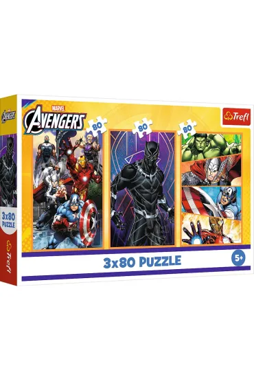 Puzzle 3x80 el. Dni pe�ne akcji Trefl
