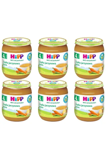 Hipp Zupka jarzynowa krem po 4. miesi�cu zestaw 6 x 125 g Bio