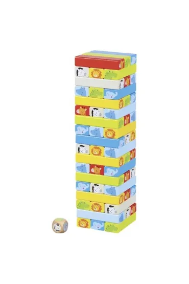Wie�a do uk�adania typu jenga z motywami zwierz�t Goki