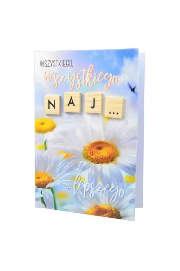 Kukartka Karnet Tego Ci �ycz� Wszystkiego najlepszego (kwiaty) TCZ-009