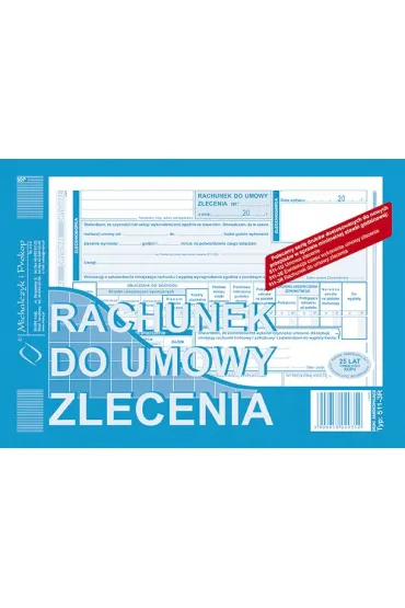 Michalczyk i Prokop Rachunek do umowy zlecenia A5(o+k) 511-3R