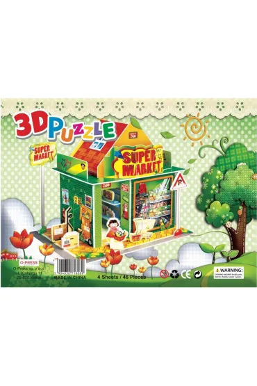 Puzzle 3D 46 el. Supermarket O-press