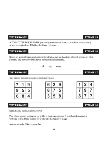 1000 �amig��wek, zagadek logicznych i test�w IQ - Philip Carter