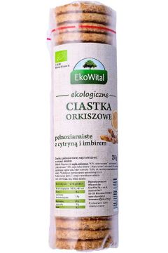 EkoWital Ciastka orkiszowe penoziarniste z cytryn i imbirem 250 g Bio