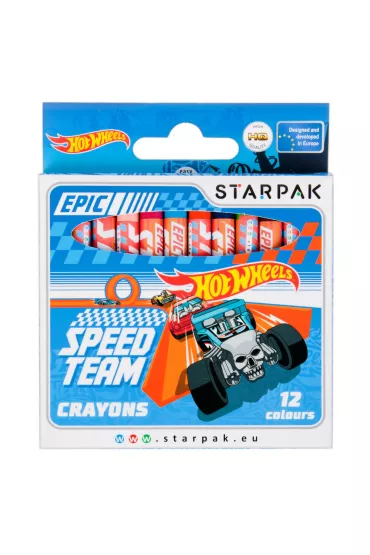 Starpak Kredki woskowe Hot Wheels 12 szt.