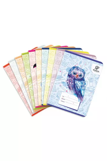 Elanders Zeszyt A5 Puffy Birds linia 64 kartki 10 szt.