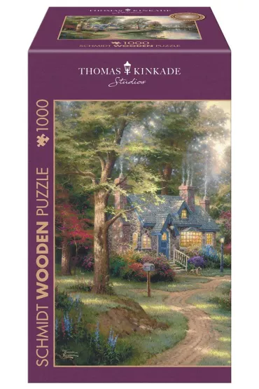 Puzzle 1000 el. Thomas Kinkade Miasteczko nad rzek� Schmidt - Thomas  Kinkade