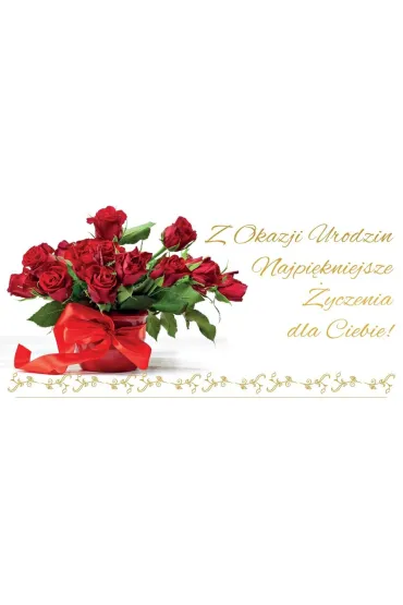 Stamp Karnet Flowers Urodziny wz�r nr 8