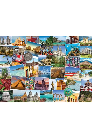 Puzzle 1000 el. Poczt�wki z Meksyku Eurographics