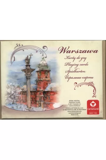 Karty do gry Warszawa Akwarele