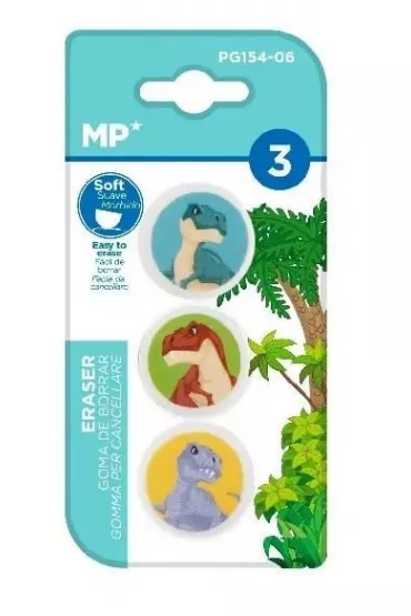 Mp Main Paper Gumka do �cierania Dinozaury 3 szt.