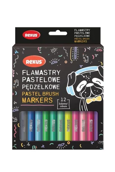 Beniamin Flamastry pastelowe p�dzelkowe 12 kolor�w