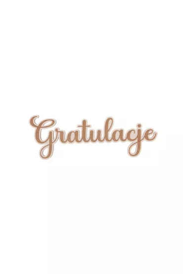 Cresco Drewniany napis - Gratulacje bia�y 5 szt.