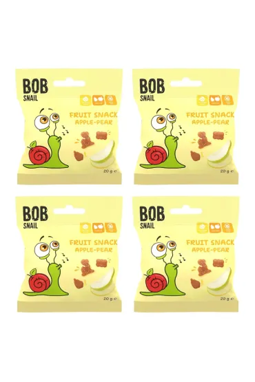 Bob Snail �elki jab�ko - gruszka bez �elatyny zestaw 4 x 20 g