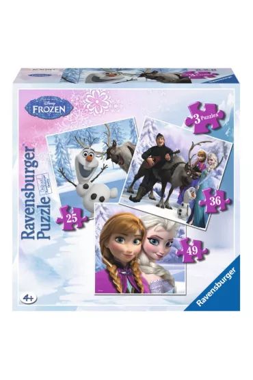 Puzzle Kraina Lodu. Anna, Elsa i przyjaciele. 3w1 Ravensburger