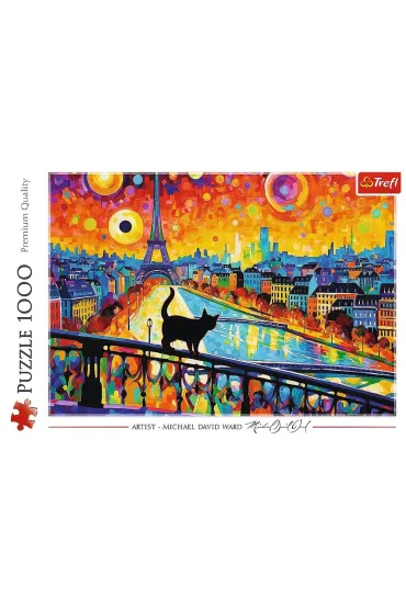 Puzzle 1000 el. Kot w Pary�u Trefl