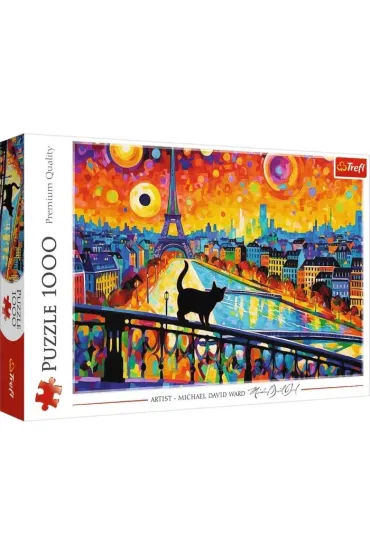 Puzzle 1000 el. Kot w Pary�u Trefl