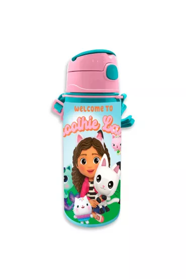 Bidon aluminiowy z uchwytem Koci Domek Gabi. Gabby's Dollhouse 600ml