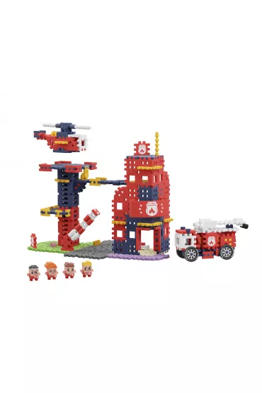 Mini Waffle City Klocki konstrukcyjne Mini Waffle 280el Remiza Stra�acka MARIOINEX 906279