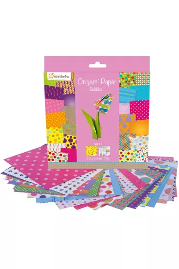 Avenue Mandarine Papier origami Bubbles 20 x 20 cm 60 kartek