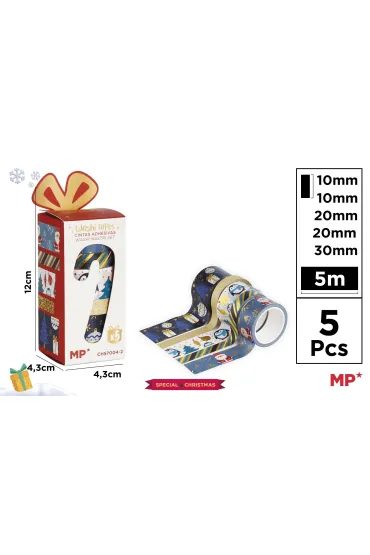 Mp Main Paper TA�MY DEKORACYJNE �WI�TECZNE BN WASHI OP5SZT MP CH57004-2