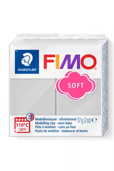 Staedtler Masa plastyczna termoutwardzalna Soft, jasnoszara, 57g, kostka
