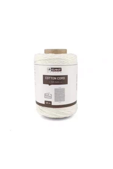 D.rect Sznurek bawe�niany bia�y 1.8mm x 50m