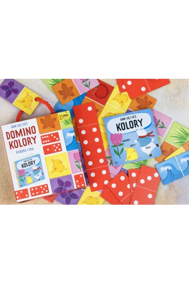 Baw si� i ucz. Domino. Kolory. Gra i ksi��ka Wilga Play