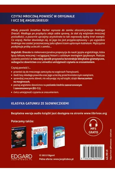 Dracula. Angielski. Adaptacja powie�ci z �wiczeniami - Bram Stoker