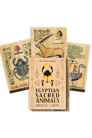 Egyptian Sacred Animals Oracle Cards, Wyrocznia �wi�tych Zwierz�t Egiptu - Silvana Alasia