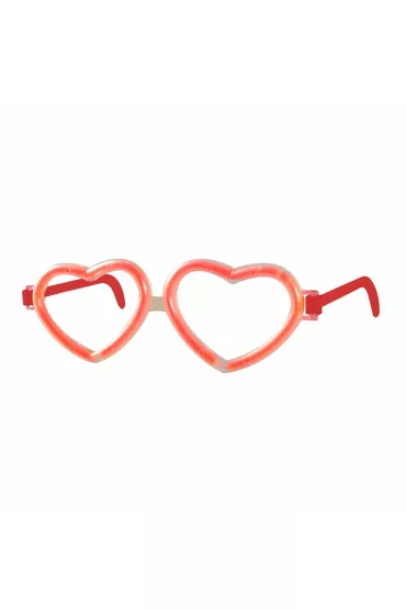 Arpex Ozdoba karnawa�owa Okulary Serce fluo