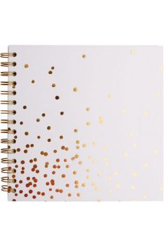 Happy Color Album na spirali Golden Dots, 20x20cm, 30 ark, kremowe, 180 g/m2 30 kartek