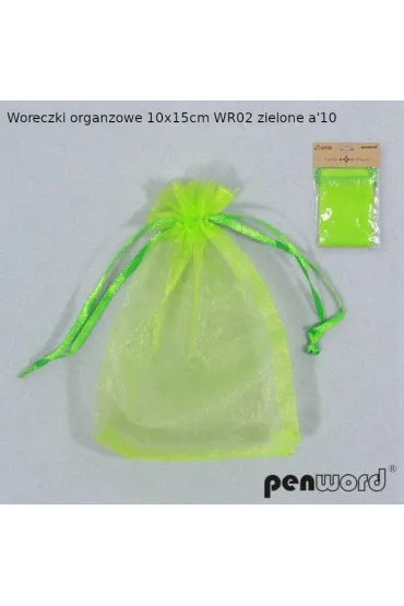 Penword Woreczki organzowe 10x15cm Zielone