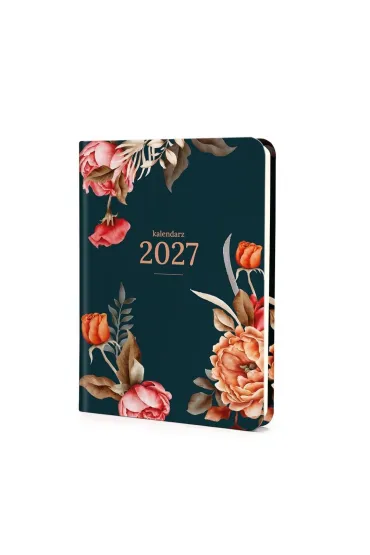 Kalendarz 2027 A6 Photo Mat Tygodni. Ciemny kwiaty