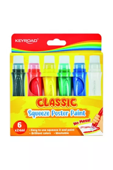 Pbs Connect Farby plakatowe w pi�rze do wyciskania 6 kolor�w 6 x 24 ml