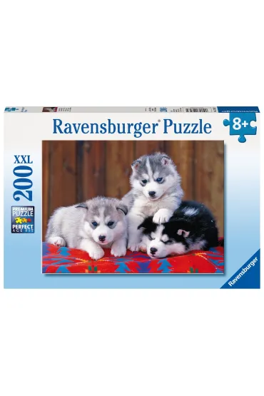 Puzzle 200 el. XXL Szczeni�ta Husky 128235 Ravensburger