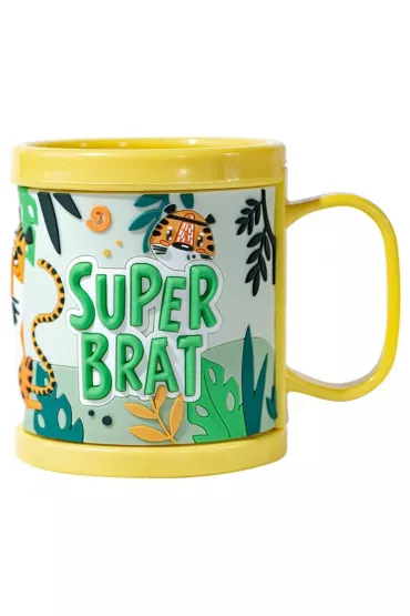 Be-Happy Gifts Kubek dla dziecka 3D Super Brat