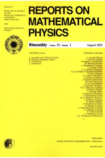 Reports on Mathematical Physics 92/1 2023