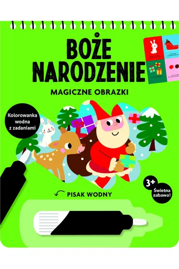 Bo�e Narodzenie. Magiczne obrazki. Kolorowanka wodna z zadaniami
