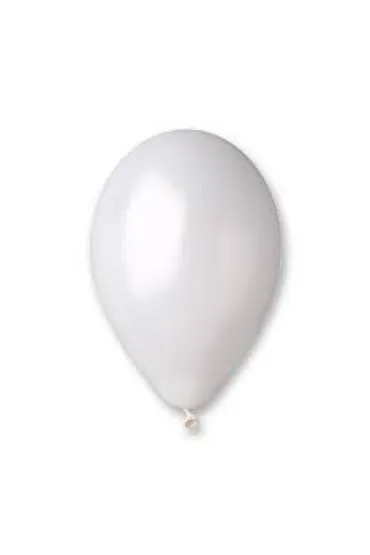 Balony metalizowane bia�e 25cm