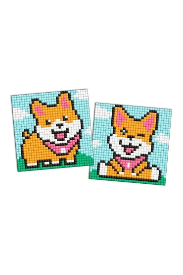 Diamentowa mozaika Kids magnes - Zabawne psy 9x9cm Ideyka