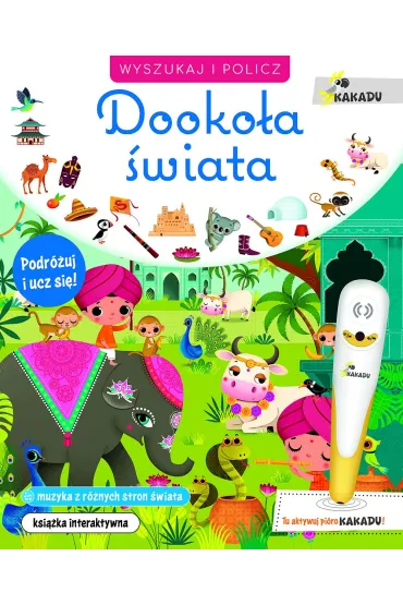 M�wi�ca ksi��ka interaktywna &bdquo;Dooko�a �wiata. Wyszukaj i policz&rdquo; (zestaw z pi�rem Kakadu) - Marzia Giordano
