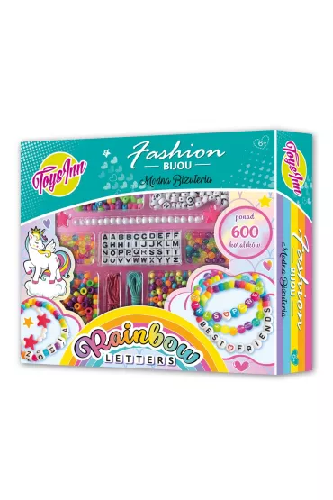 Fashion Bijou zestaw koralik�w Rainbow Letters Stnux