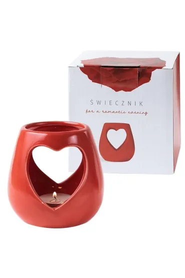 Be-Happy Gifts �wiecznik ceramiczny w kszta�cie serca