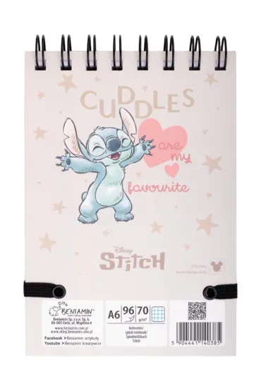 Ko�onotes A6 zamykany na gumk� Stitch kratka 96 kartek